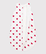 Babyschlafsack aus Baumwolle mit Herzmotiv TOG-Wert 1 weiss MARSHMALLOW/rot TERKUIT