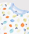 Kinder-Kurzpyjama aus Bio-Baumwolle mit Zitronenmotiv für Jungen weiss MARSHMALLOW/weiss MULTICO