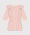Langärmeliges Kinder-Kleid aus Doppeljersey für Mädchen rosa AVALANCHE/ ROSELINE