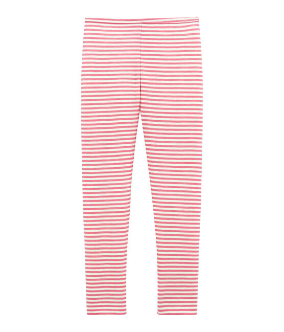 Mädchen Leggings aus Wolle/Baumwolle rosa CHEEK/weiss MARSHMALLOW