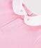 Baby-Kurzoverall aus Baumwolle mit bestickten Herzen am Kragen rosa MARQUISE