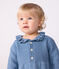 Baby-Kleid aus einfarbiger Wolle und Baumwolle ADRIATIC
