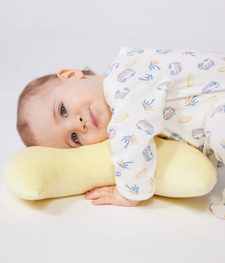 Strampler aus Baumwolle mit Minibus weiss/vielfarbig