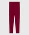 Kinder-Leggings aus einfarbiger Baumwolle AMARANTE