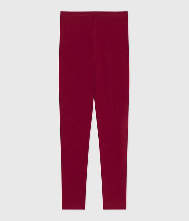 Kinder-Leggings aus einfarbiger Baumwolle rot