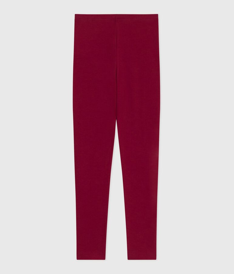 Kinder-Leggings aus einfarbiger Baumwolle rot