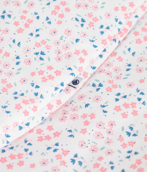 Babyschlafsack aus Baumwolle mit Blumenmotiv TOG-Wert 2 weiss/vielfarbig