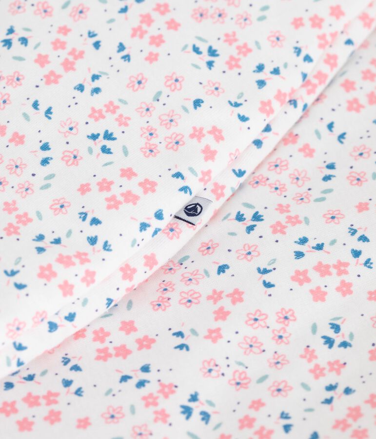 Babyschlafsack aus Baumwolle mit Blumenmotiv TOG-Wert 2 weiss/vielfarbig