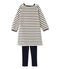 Chemise de nuit fille à bouclette velours beige COQUILLE/blau SMOKING