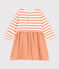 Langärmeliges Babykleid aus zwei Materialien SIENNA/ AVALANCHE