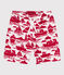 Gemusterte Badeshorts aus recyceltem Material für Jungen rot AVALANCHE/ ROUGE