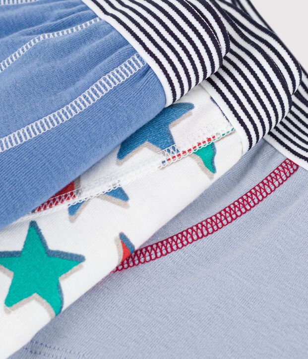 Set Kinder-Boxershorts aus Baumwolle mit Sternmotiv vielfarbig