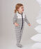 Baby-Strampler aus Samt, Unisex weiss MARSHMALLOW/blau SMOKING