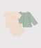 3-teiliges Baby-Set aus leichtem Jersey weiss AVALANCHE/ MULTICO