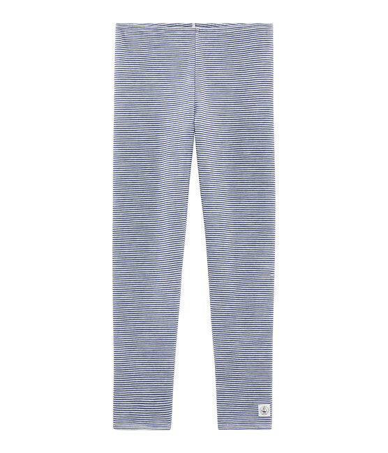 Warme Leggings für Damen blau MEDIEVAL/weiss MARSHMALLOW