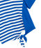 Damen-strandshirt blau PERSE/weiss MARSHMALLOW