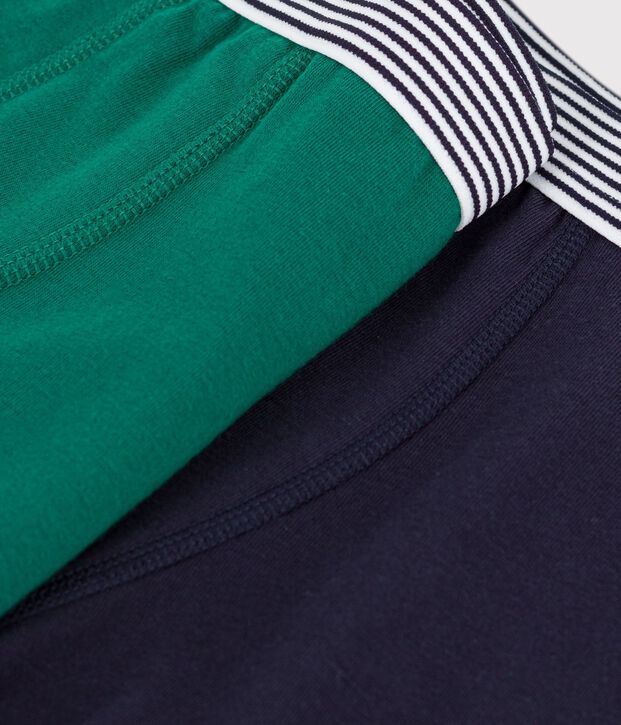 Set Kinder-Boxershorts aus einfarbiger Baumwolle mit Elastan vielfarbig