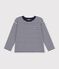 Lang&auml;rmeliges Kinder-T-Shirt mit Streifen blau/weiss/blau