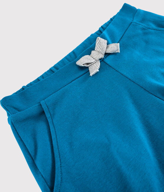 Kinder-Shorts aus Baumwolle für Mädchen blau MYKONOS