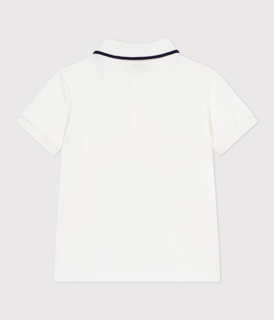 Kurzärmeliges Kinder-Poloshirt aus Baumwolle weiss MARSHMALLOW