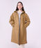 Lange Damen-Regenjacke zweifarbig LATTE