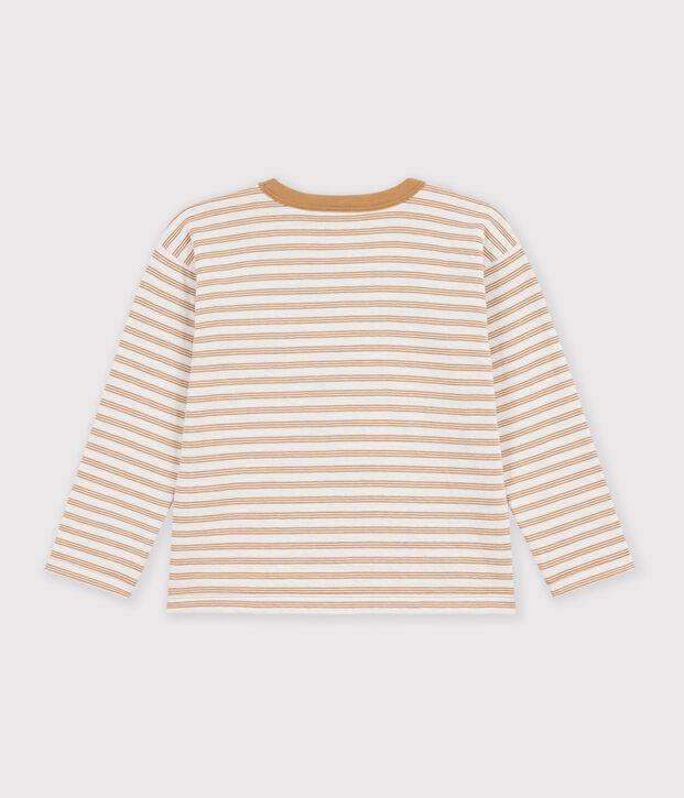 Lang&auml;rmeliges Kinder-T-Shirt mit Streifen beige/naturfarben/beige