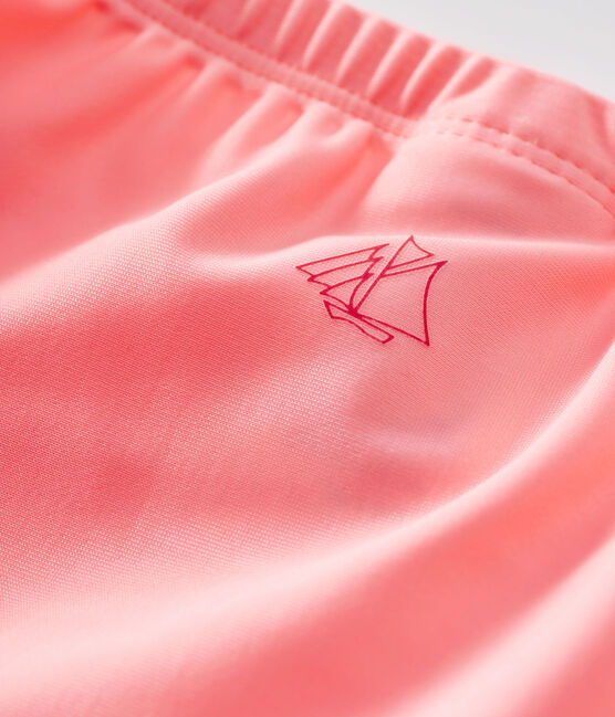 Umweltfreundliches Baby-Bikinihose für Mädchen rosa FLUO ROSE