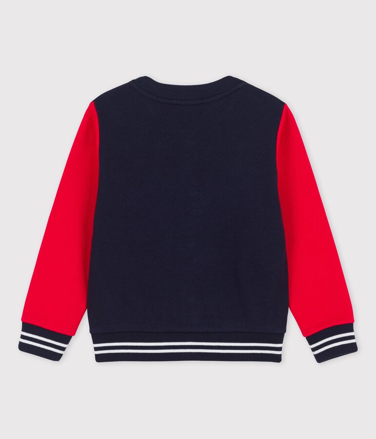 Cardigan im Teddy-Style aus Molton f&uuml;r M&auml;dchen und Jungen rot PEPS/blau SMOKING
