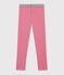 Kinder-Leggings aus einfarbiger Baumwolle rosa