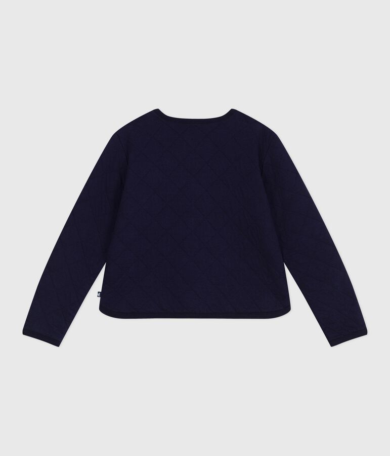 Damen-Cardigan aus einfarbiger Baumwolle blau