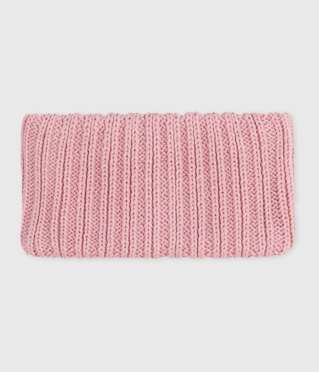 Baby-Schlauchschal aus Strick mit Fleece-Futter rosa