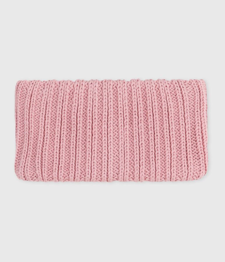 Baby-Schlauchschal aus Strick mit Fleece-Futter rosa