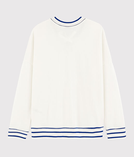 Sweatshirt aus Molton Damen weiss MARSHMALLOW