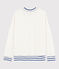 Sweatshirt aus Molton Damen weiss MARSHMALLOW
