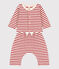 Zweiteiliges Baby-Set aus Frottee weiss AVALANCHE/ STOP