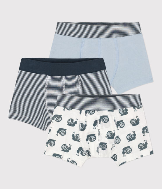 3er-Set Boxershorts aus Baumwolle mit Schneckenmotiv für Jungen variante 1