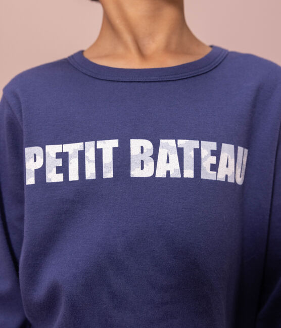 Kinderpyjama Petit Bateau aus Baumwolle blau CHALOUPE