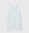 Gestreifte Baby-Kurzlatzhose für Jungen blau ACIER/weiss MARSHMALLOW