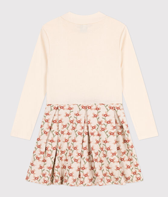 Langärmeliges Kinderkleid mit Printmotiv für Mädchen weiss AVALANCHE/ MULTICO
