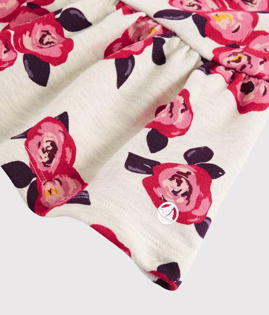 Kinderrock aus Molton für Mädchen beige MONTELIMAR/weiss MULTICO