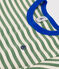 Kurzärmeliges Kinder-T-Shirt aus Baumwolle mit Streifen grün PALMERAIE/ AVALANCHE
