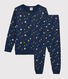 Kinderpyjama  aus Fleece mit Sternenmuster