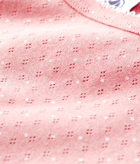 Fantasievolles Damen-Trägershirt rosa CHARME/weiss ECUME