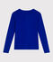 Damen-T-Shirt L'Iconique aus einfarbiger Baumwolle blau SURF