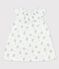 Kurzärmeliges Babykleid aus Bio-Musselinstoff mit Blumenmuster weiss MARSHMALLOW/weiss MULTICO