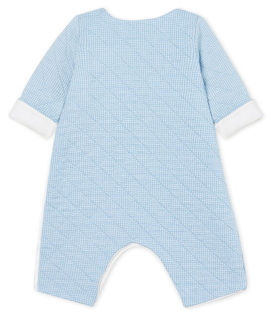 Langer Baby-Overall aus gestepptem Doppeljersey blau ACIER/weiss MARSHMALLOW CN