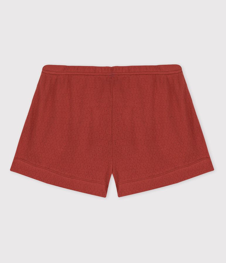 Damenshorts aus Ajour-Baumwolle braun OMBRIE