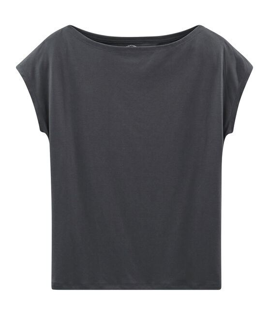 Kurzärmeliges damen-t-shirt sea island aus baumwolle grau MAKI
