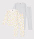2er-Set Kinderpyjamas aus Baumwolle mit Blumenmotiv für Mädchen