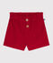 Baby-Shorts aus einfarbigem Fein-Cord rot TERKUIT